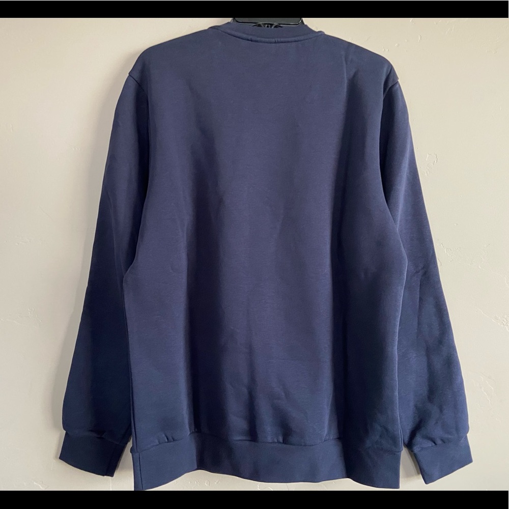 NEW Adidas Mens Fleece Logo Crew Neck Sweatshirt - Picture 2 of 11